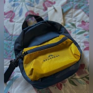 Blue and Mustard Yellow Doughnut Mini Backpack